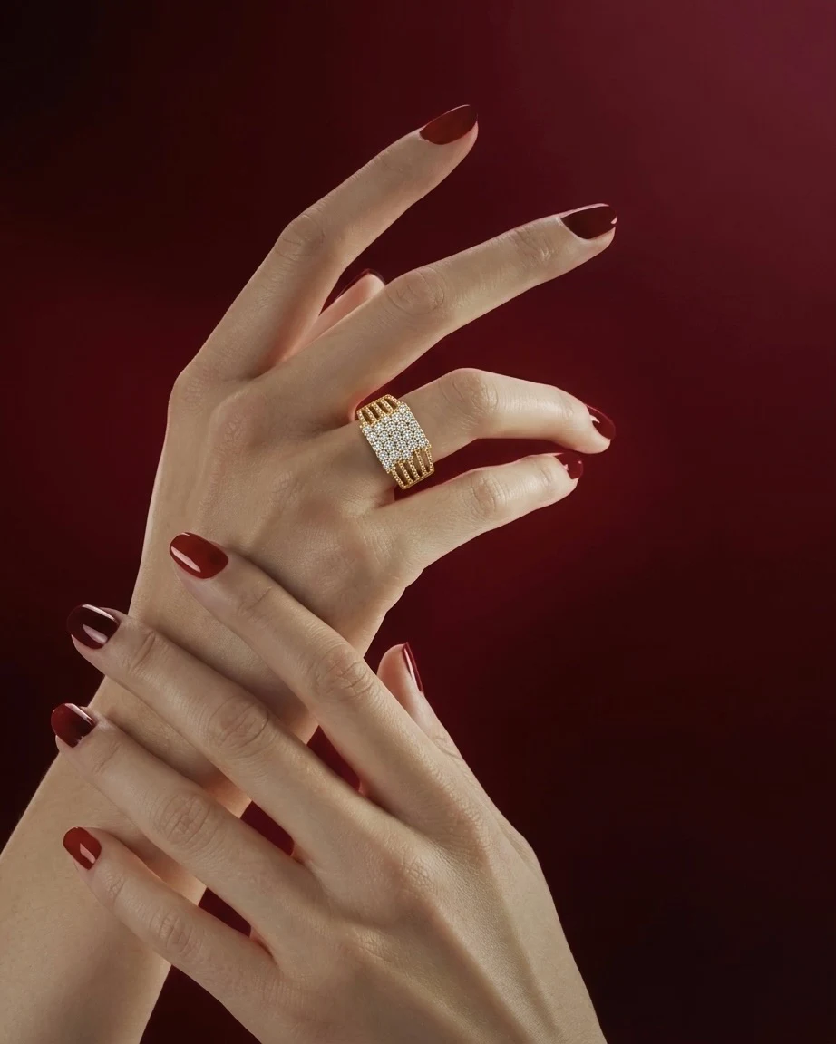 Aurelia Luxe Pavé Ring — Myraa jewellery