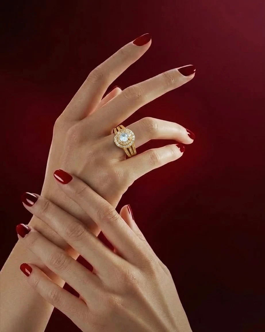 Celeste Halo Multi-Band Ring — Myraa jewellery